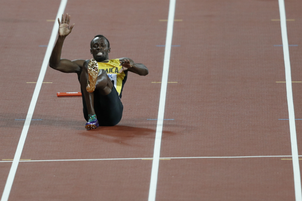 Usain Bolt sufre un calambre en el isquiotibial izquierdo