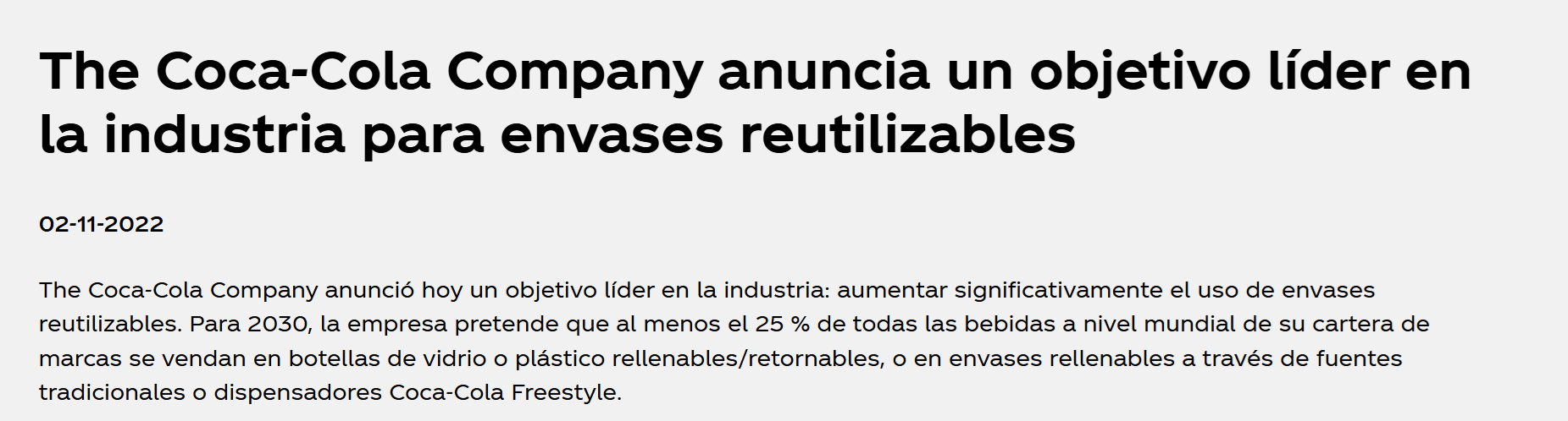Imagen de comunicado eliminado por Coca-Cola.