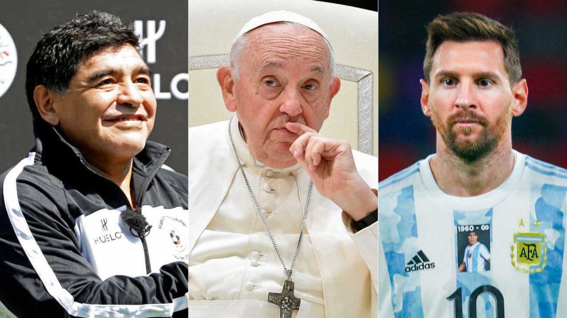 Al Papa le preguntaron si prefiere a Messi o Maradona: esto respondió