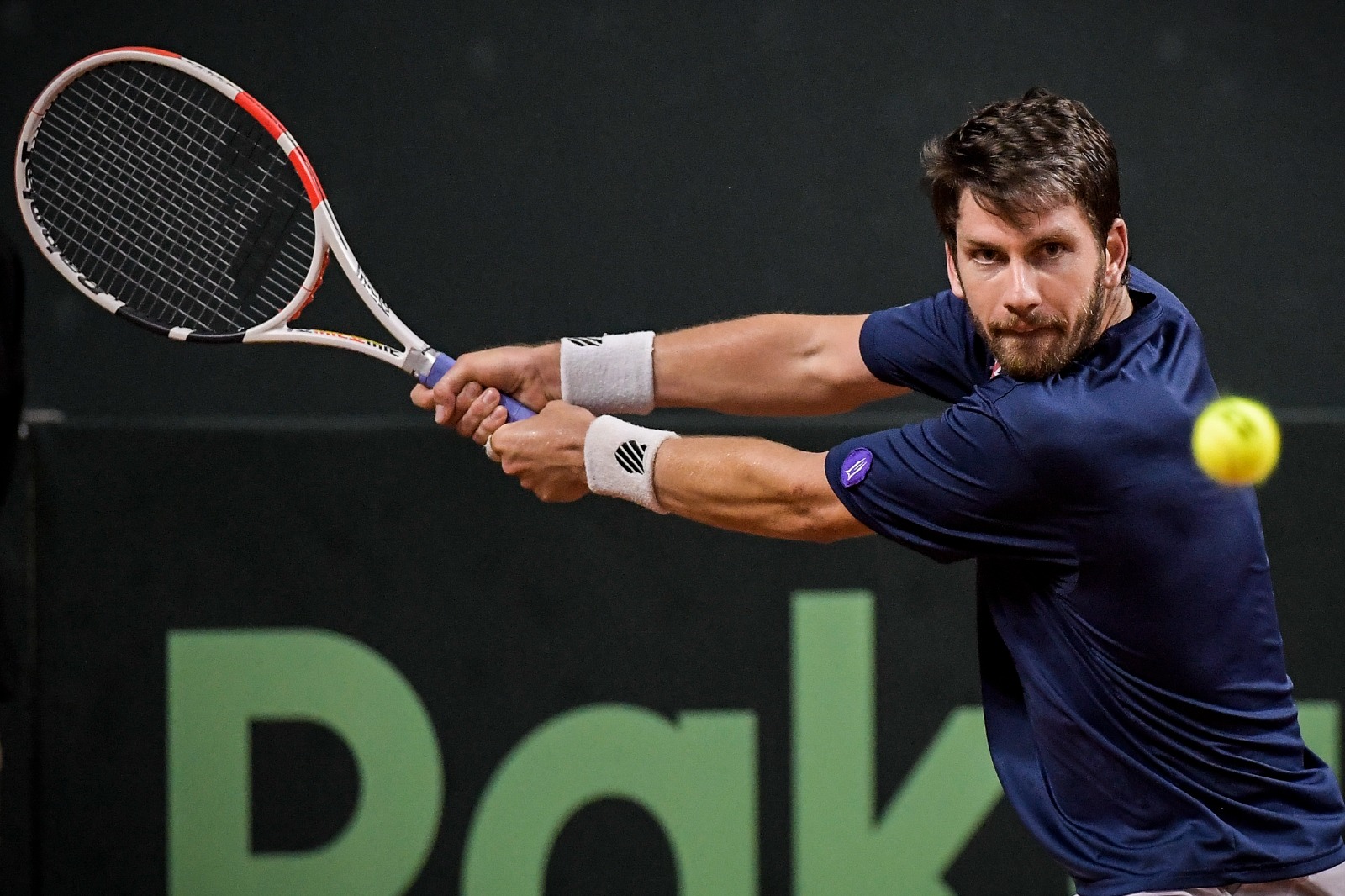 Cameron Norrie en el juego ante Nicolás Barrientos.