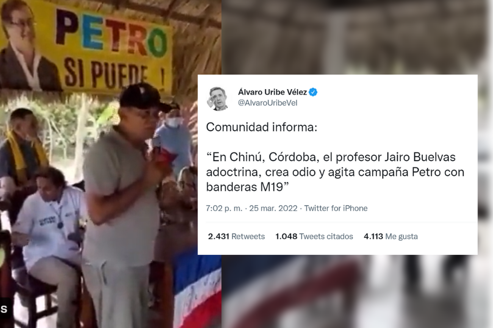 “No soy adoctrinador ni del M-19″: profesor de Chinú señalado en trino de Uribe