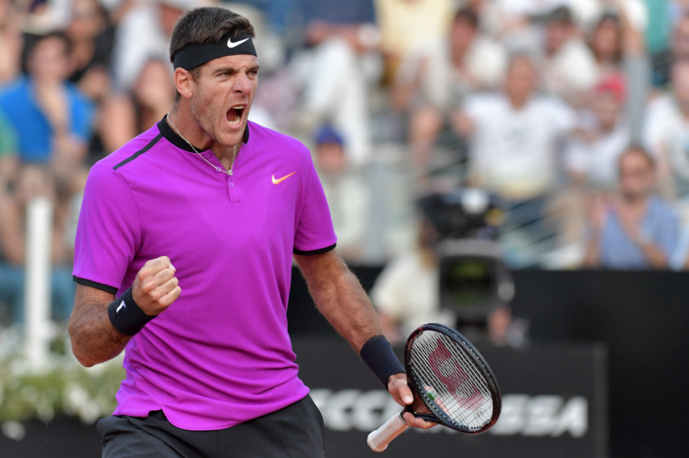 Masters 1.000 de Roma: Del Potro derrota a Nishikori y enfrentará a Djokovic en cuartos