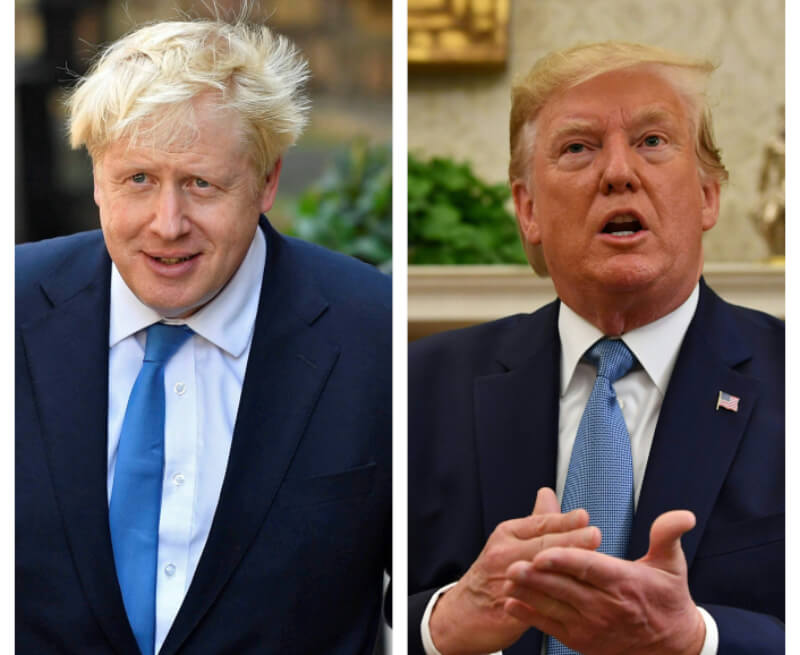 Boris Johnson y Donald Trump.  / AFP