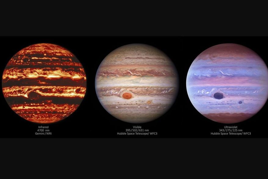 Nuevas imágenes de Júpiter revelan diferentes rasgos atmosféricos