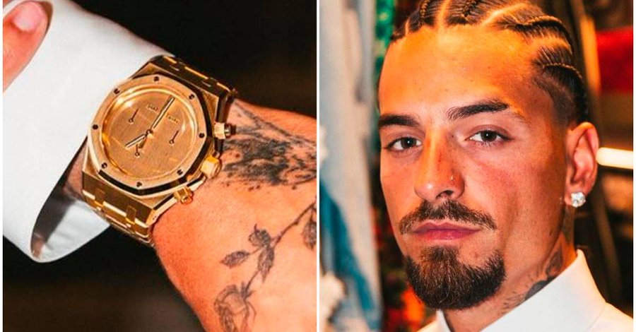 El cantante colombiano recibió su fiesta de cumpleaños y por medio de redes sociales se hizo famoso el momento en el que le regalaron un costoso reloj.