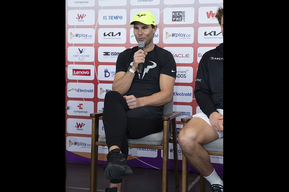Así se llevó a cabo la rueda de prensa de Rafael Nadal y Casper Ruud en Bogotá