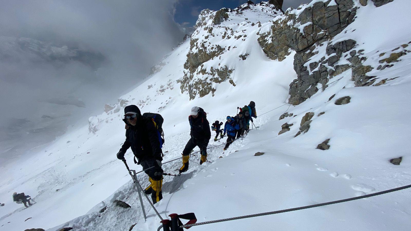 La Expedición Andina en la subida al Aconcagua.