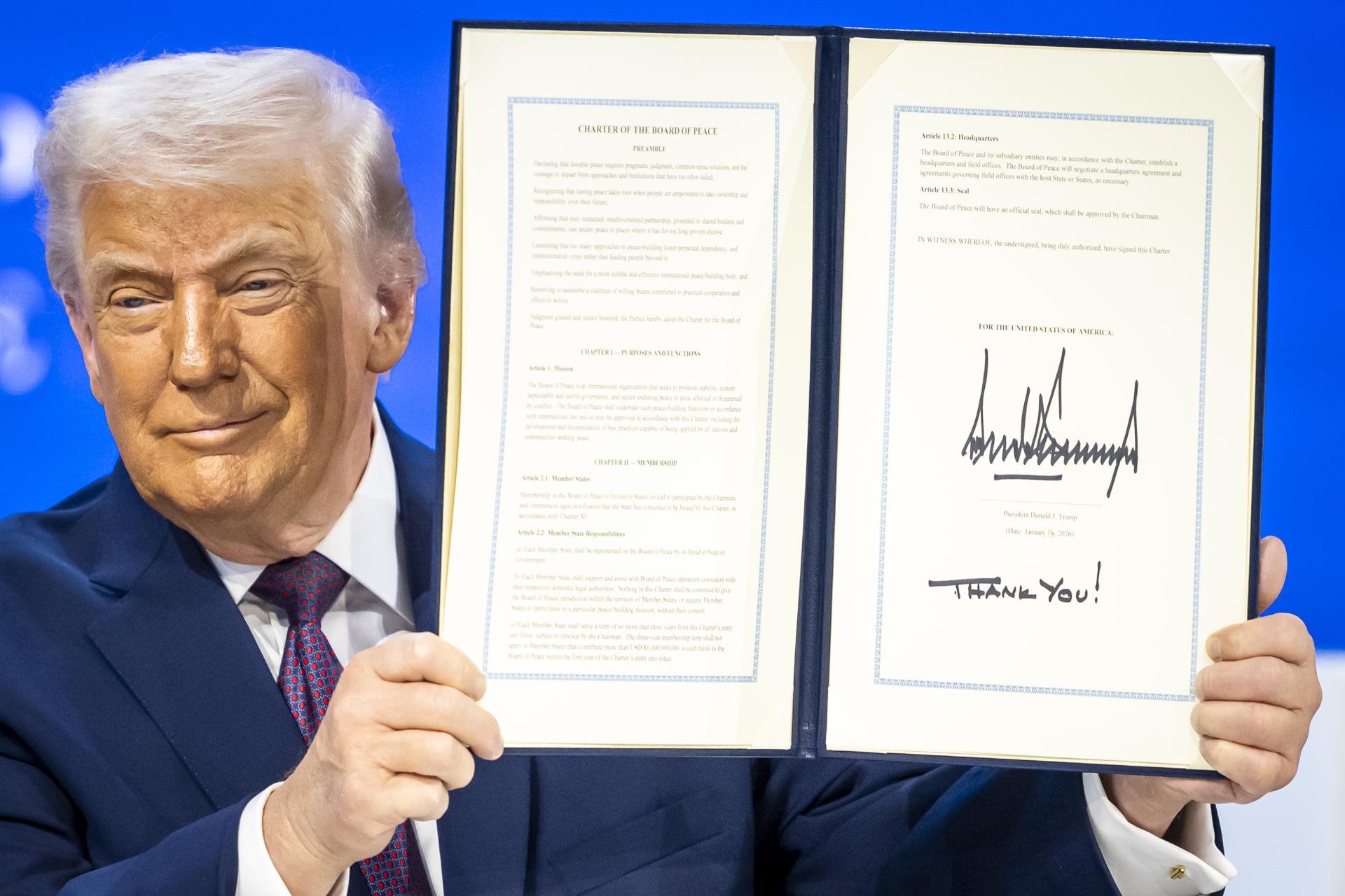 Trump lanzó el Consejo de Paz desde Davos junto a líderes que “están a favor de la acción”