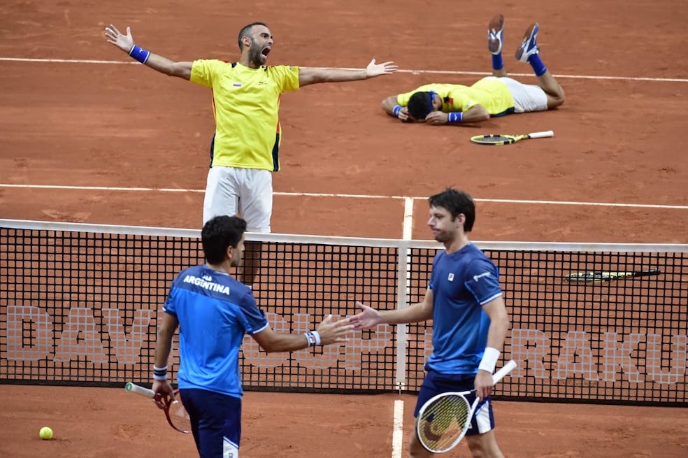 Cabal y Farah vencieron a los argentinos Zeballos y González en la Copa Davis