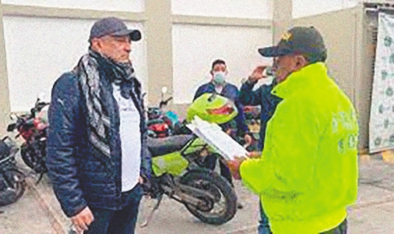  Édgar Munévar Castillo, conocido como El Caballista, durante su captura esta semana.  / Policía