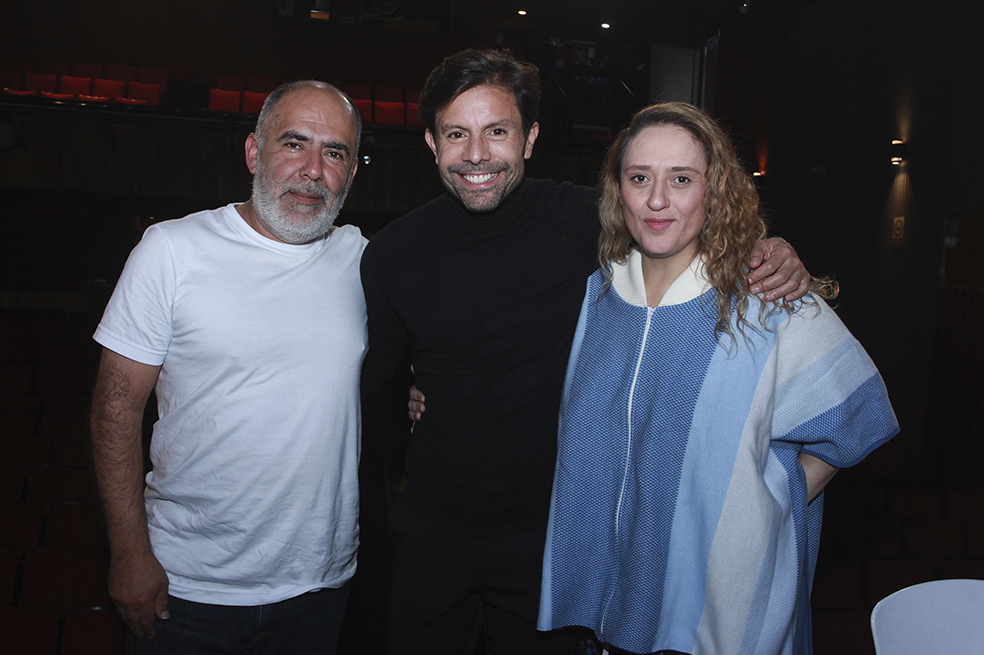 Julio Pachón, Juan Ricardo Gómez y María Irene Toro Obra de teatro el amor en tiempos de pandemia