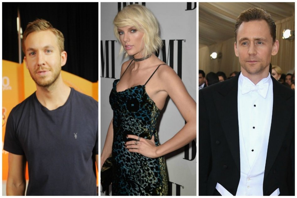 Calvin Harris, Taylor Swift y Tom Hiddleston