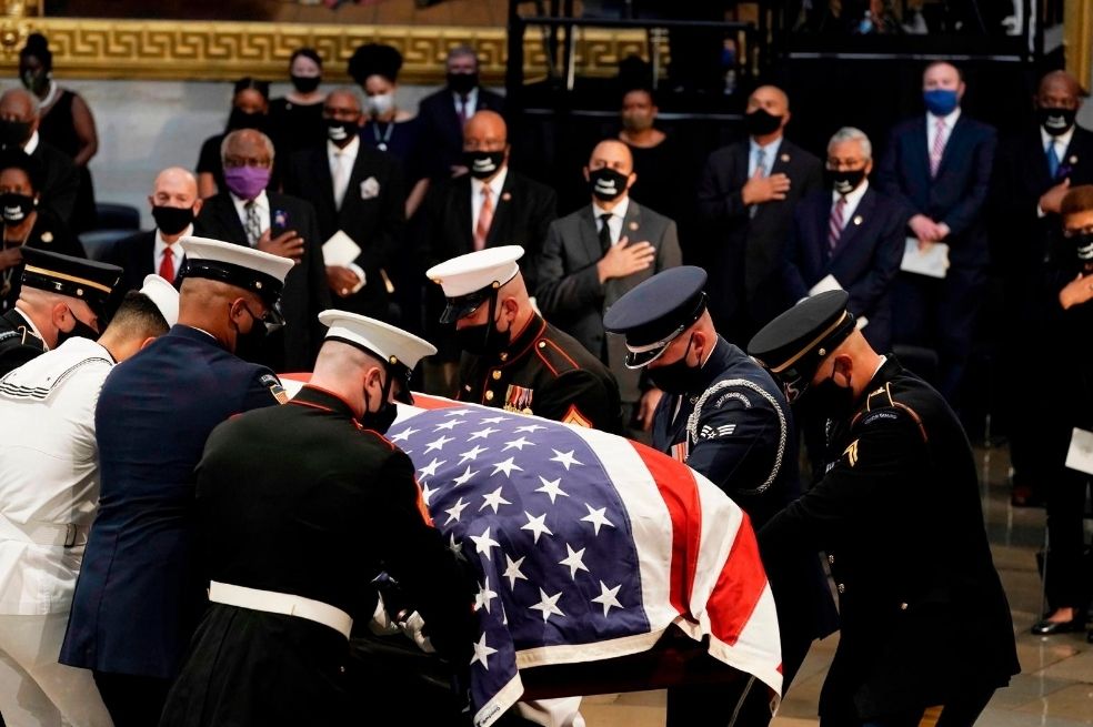 Estados Unidos rinde homenaje a John Lewis, icono de a lucha por los derechos civiles.
