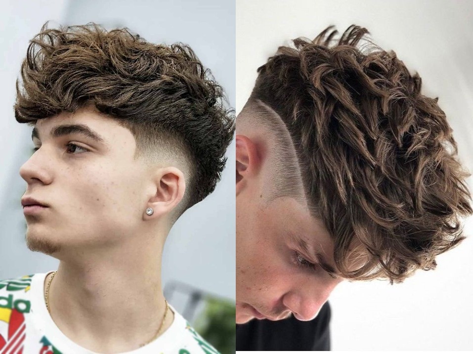 Se utilizan productos texturizantes, como geles, cremas o pomadas, para crear volumen y definición en la parte superior del cabello.