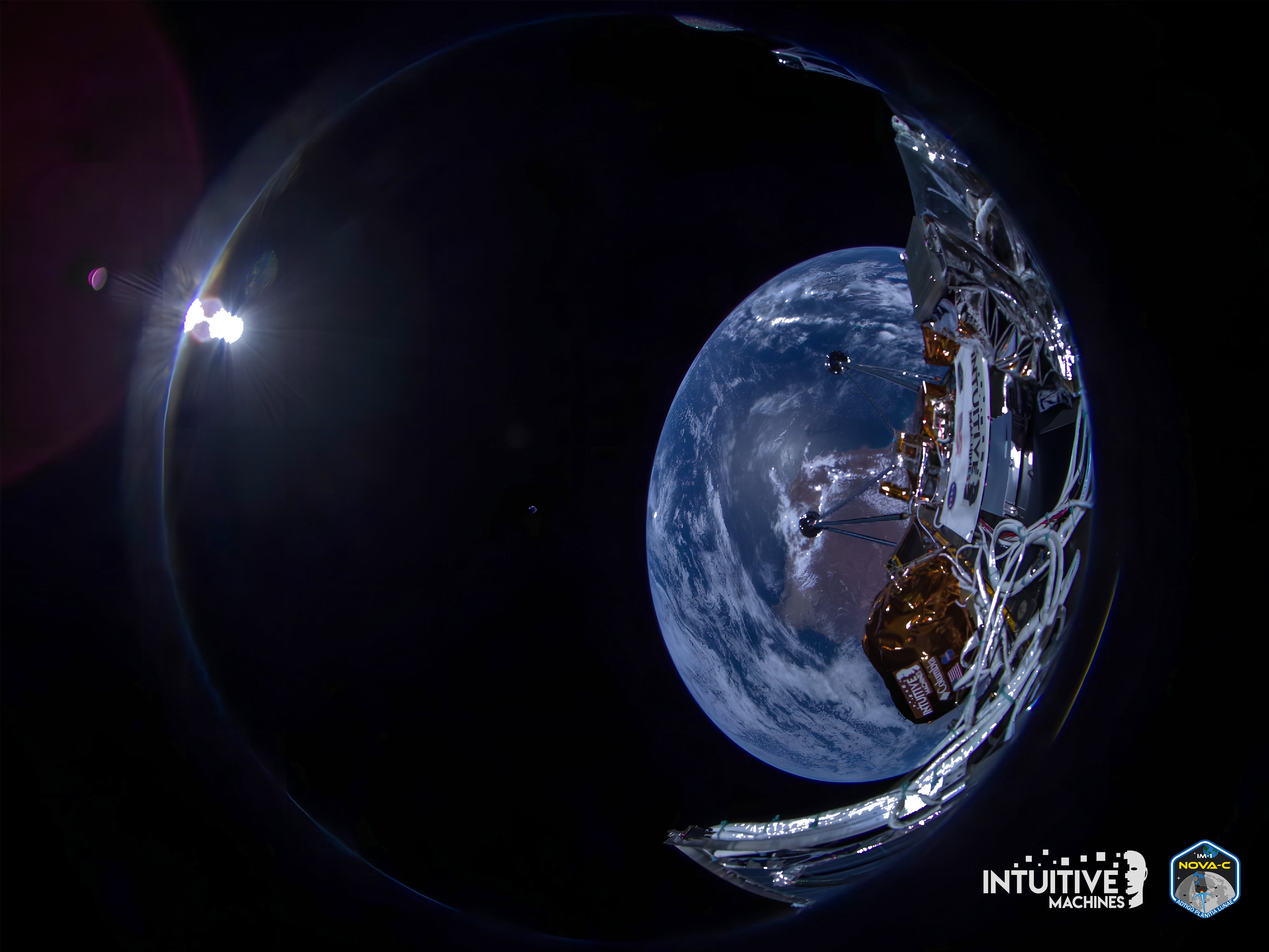 Primeras imágenes de la misión comercial no tripulada que quiere aterrizar en la Luna.