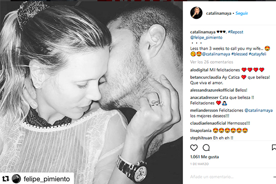 Así fue el matrimonio de Catalina Maya y Felipe Pimiento