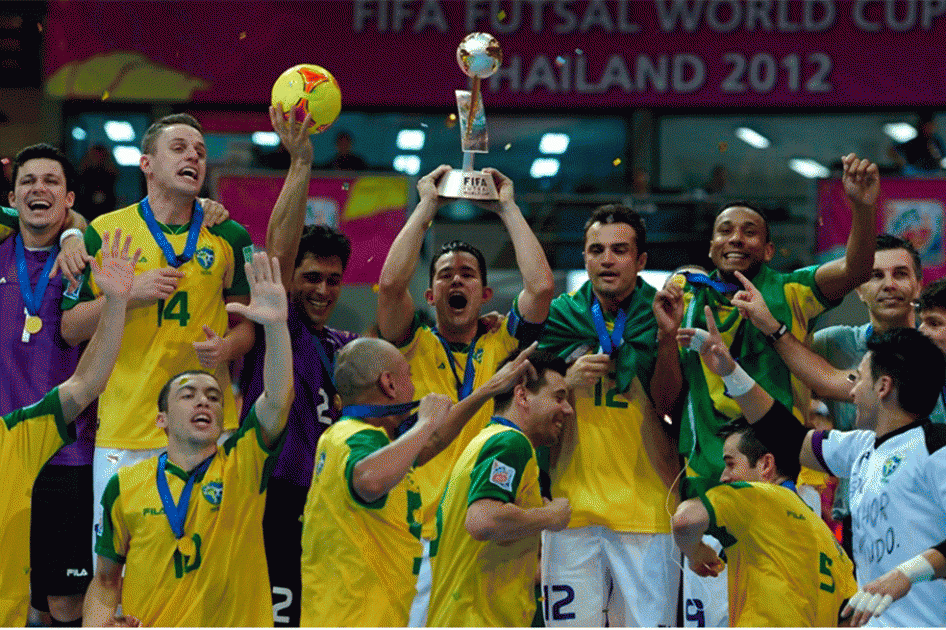 Brasil se coronó campeón del Mundial de Futsal en cinco ocasiones. 