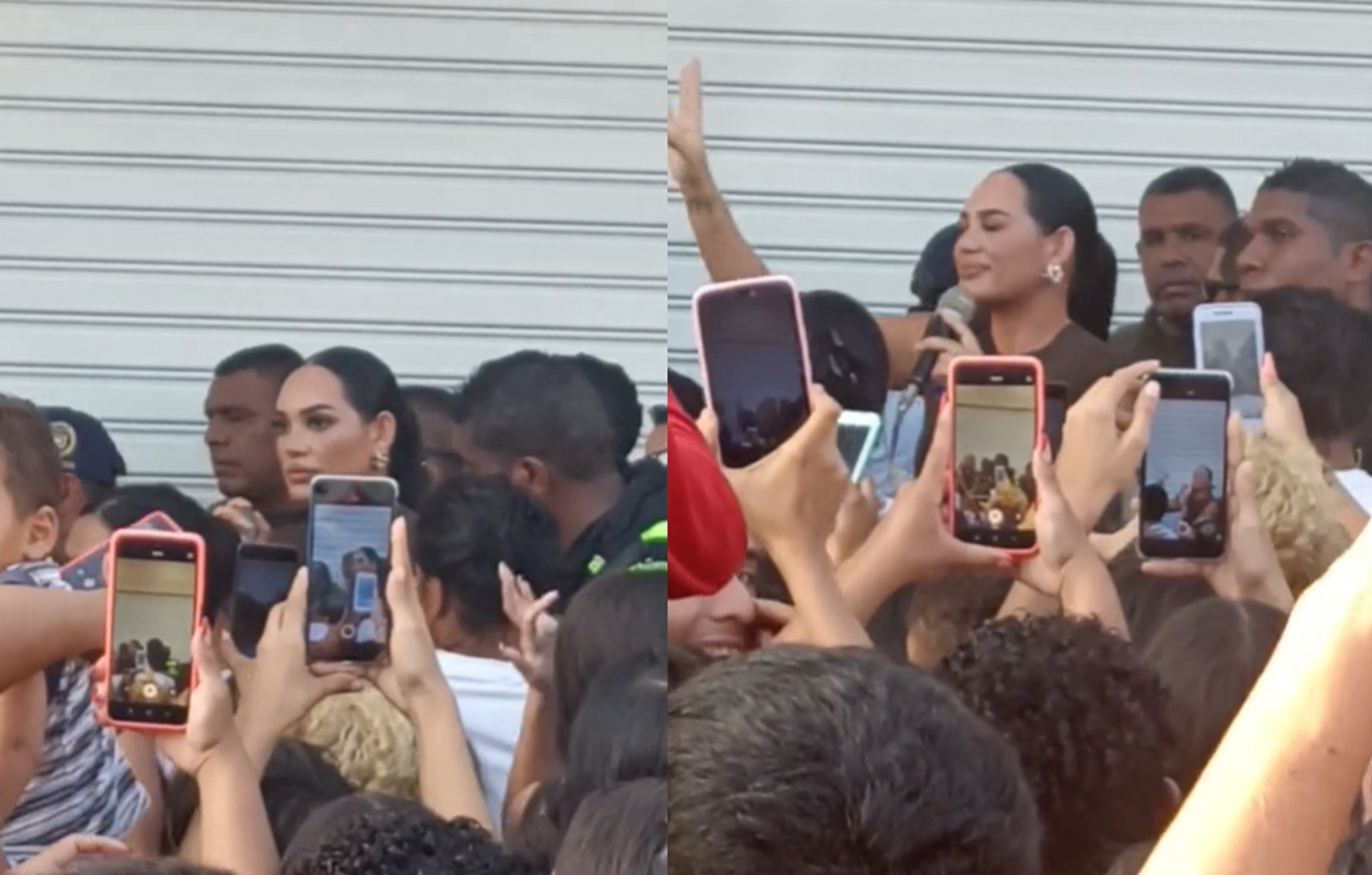 Andrea Valdiri llegó a Santa Marta y causó revuelo y desorden en las calles