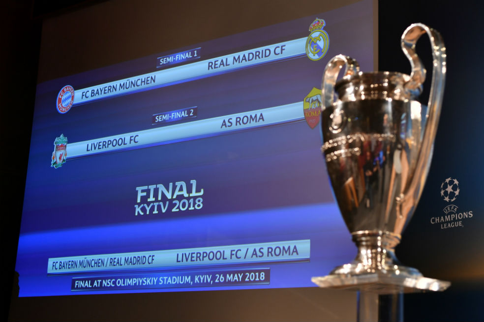 Definidos los horarios de las semifinales de la Liga de Campeones