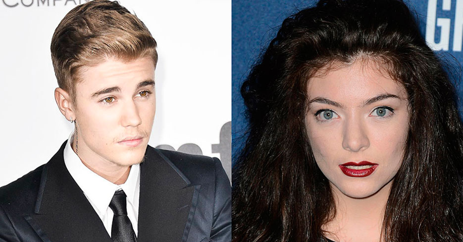 Justin Bieber y Lorde entre los artistas jóvenes más exitosos del mundo