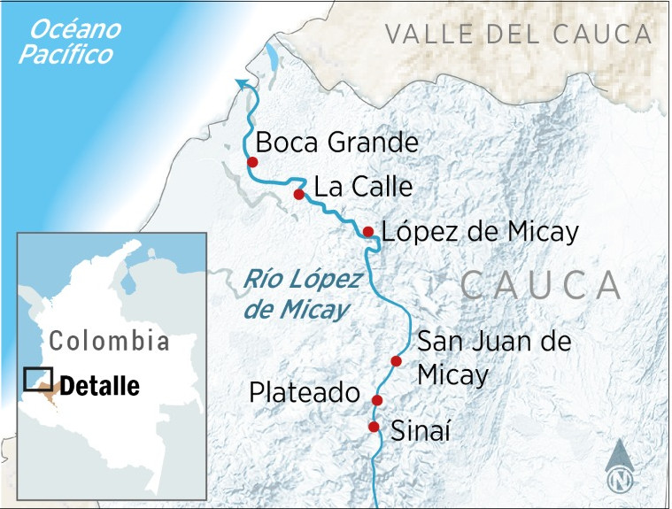 Esta es la ruta, desde Argelia (Cauca), hacia el Pacífico por la cordillera occidental.
