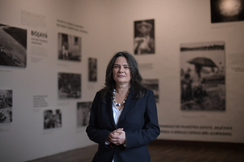 Belén Sáez de Ibarra opina que el artista del siglo XXI “no se debe quedar encerrado en sí mismo sino aspirar a ser un actor social”. / Mauricio Alvarado - El Espectador