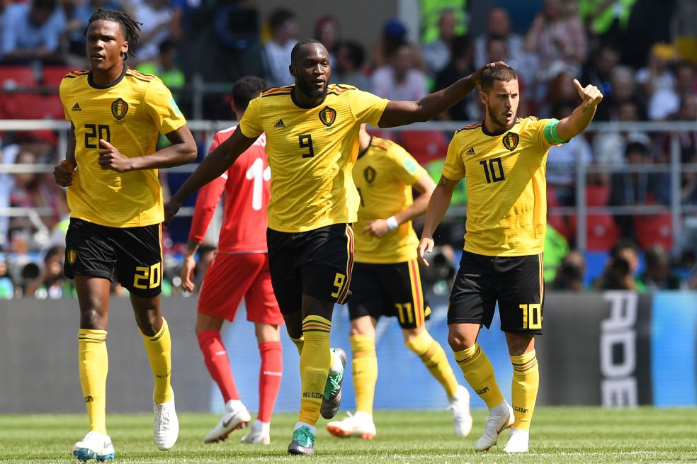 El sello inglés de la selección de Bélgica