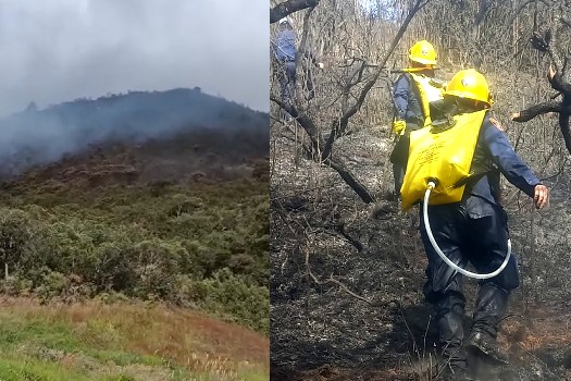 Incendio forestal en vereda de Soacha compromete 40 hectáreas: está 90% controlado