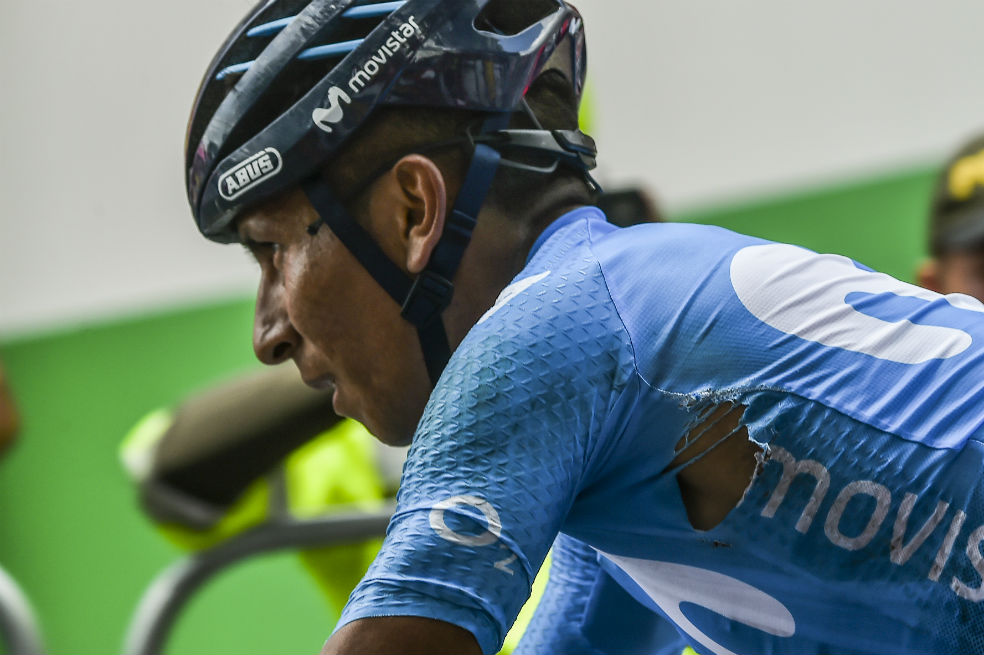 Nairo tras la caída: “No tengo ninguna fractura”
