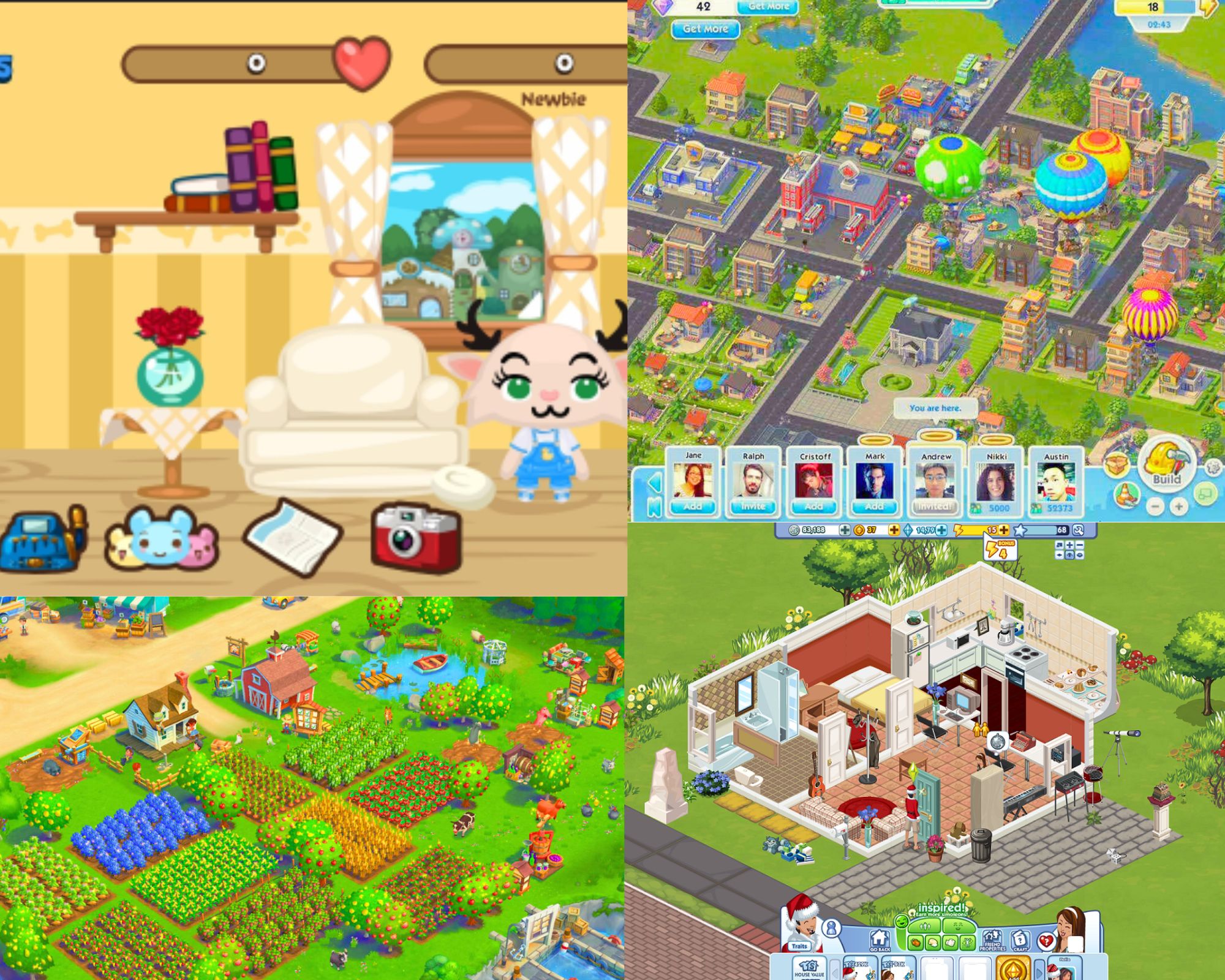 Pet Society, SimCity Social, FarmVille y The Sims Social llegaron a contar sus jugadores en Facebook por millones.