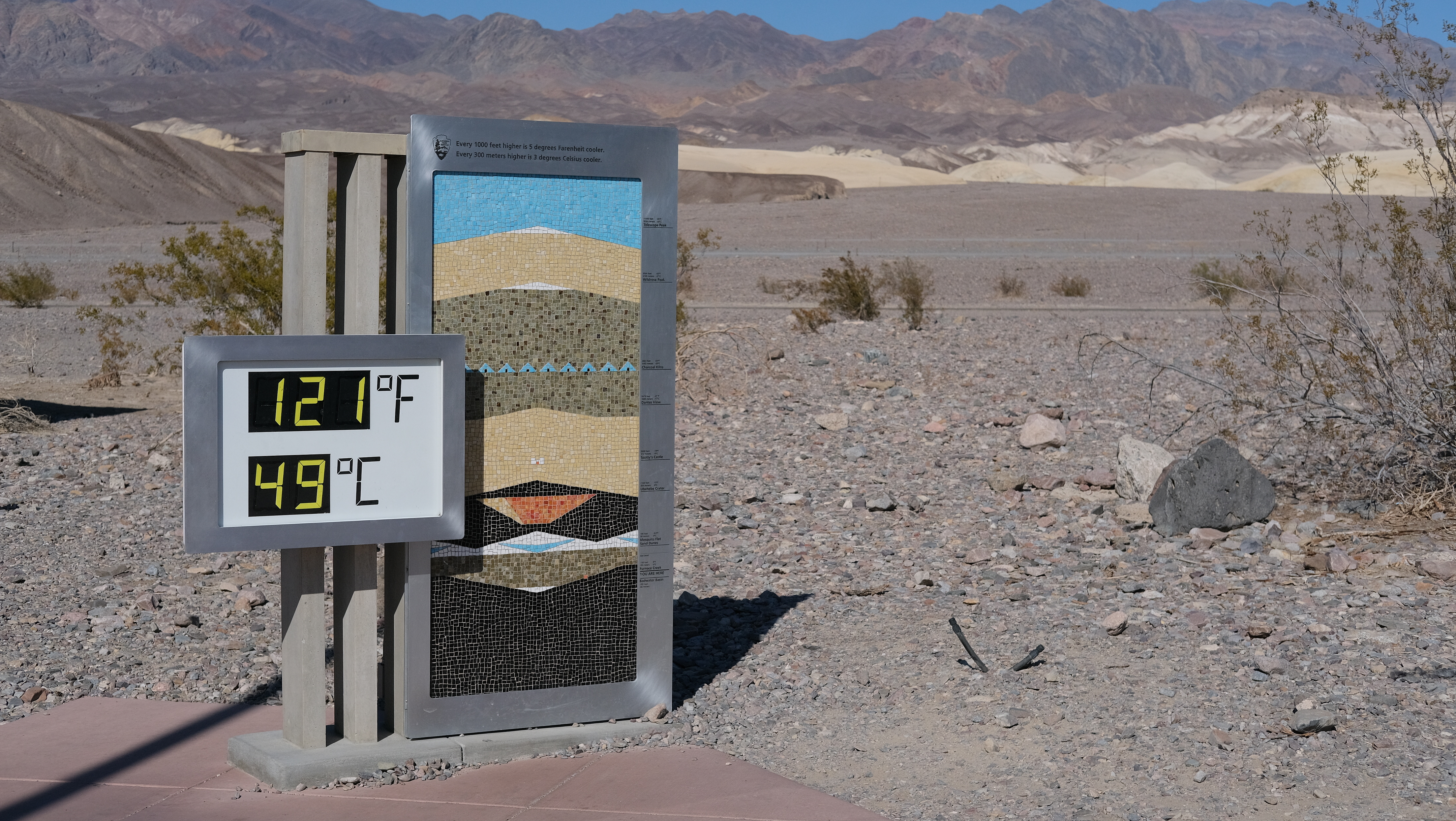 El valle de la Muerte alcanza los 54 °C y se acerca a las temperaturas más altas de la historia
