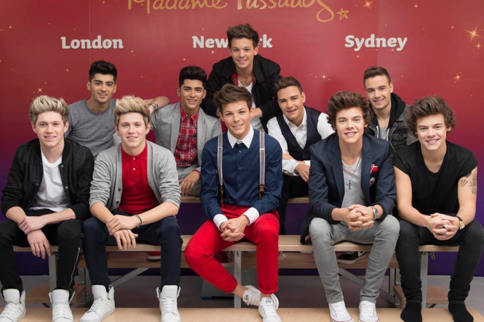 Chicos de One Direction conocen a sus réplicas de cera