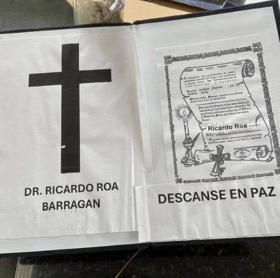 La amenaza recibida por Roa./ Archivo particular.