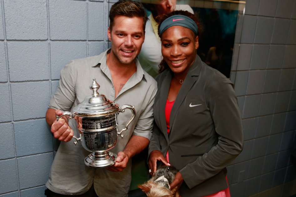 Ricky Martin y Serena Williams.