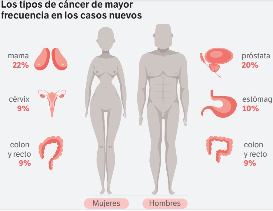 ¿Cuáles son los cánceres más frecuentes y los que más muertes causan en Colombia?