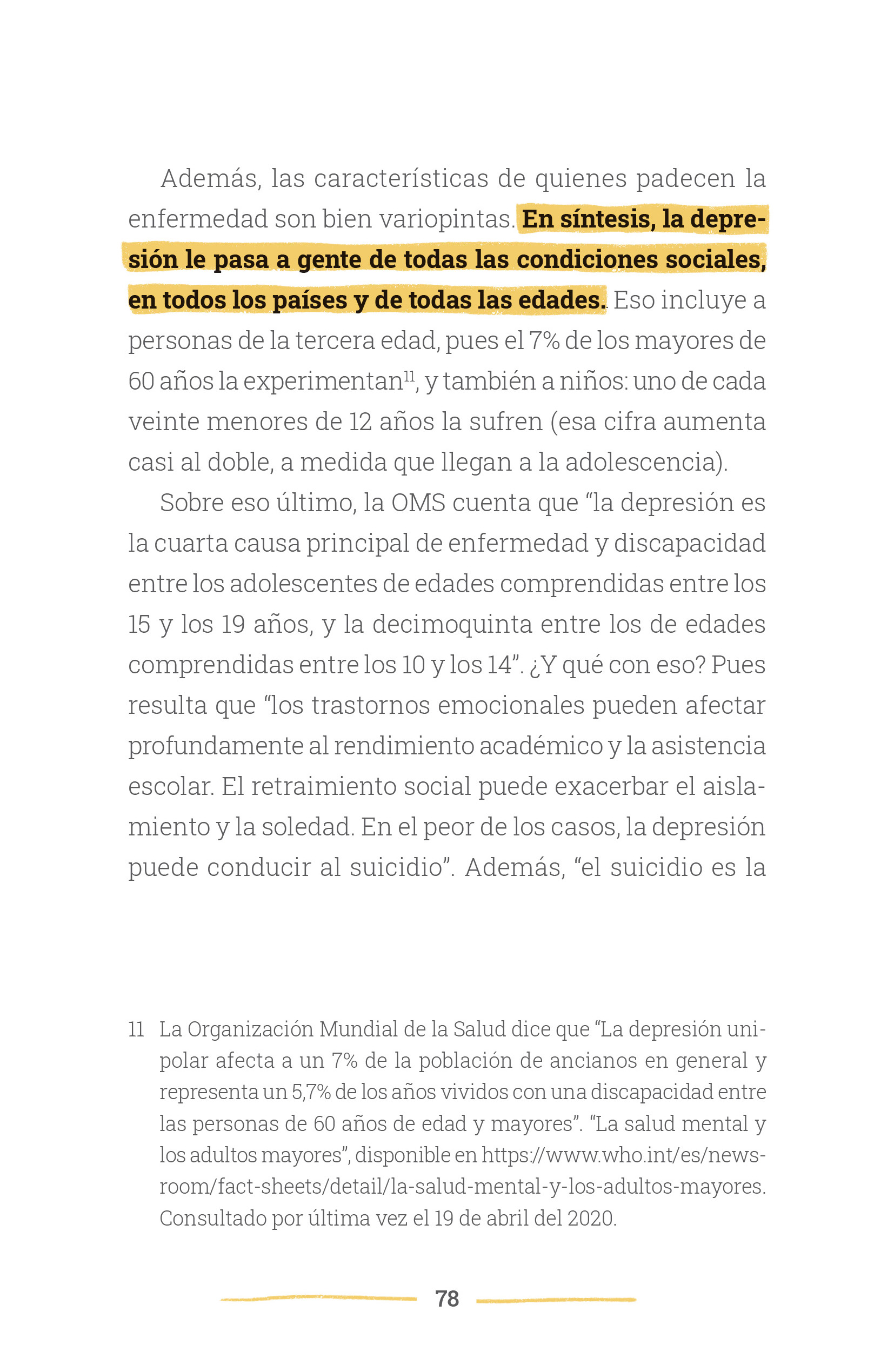 Capítulo 5 de La depresión (no) existe