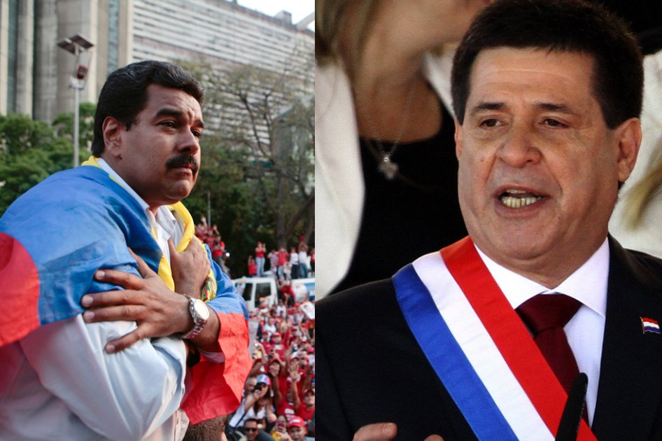 Nicolás Maduro, presidente de Venezuela y Horacio Cartes mandatario de Paraguay./ AFP