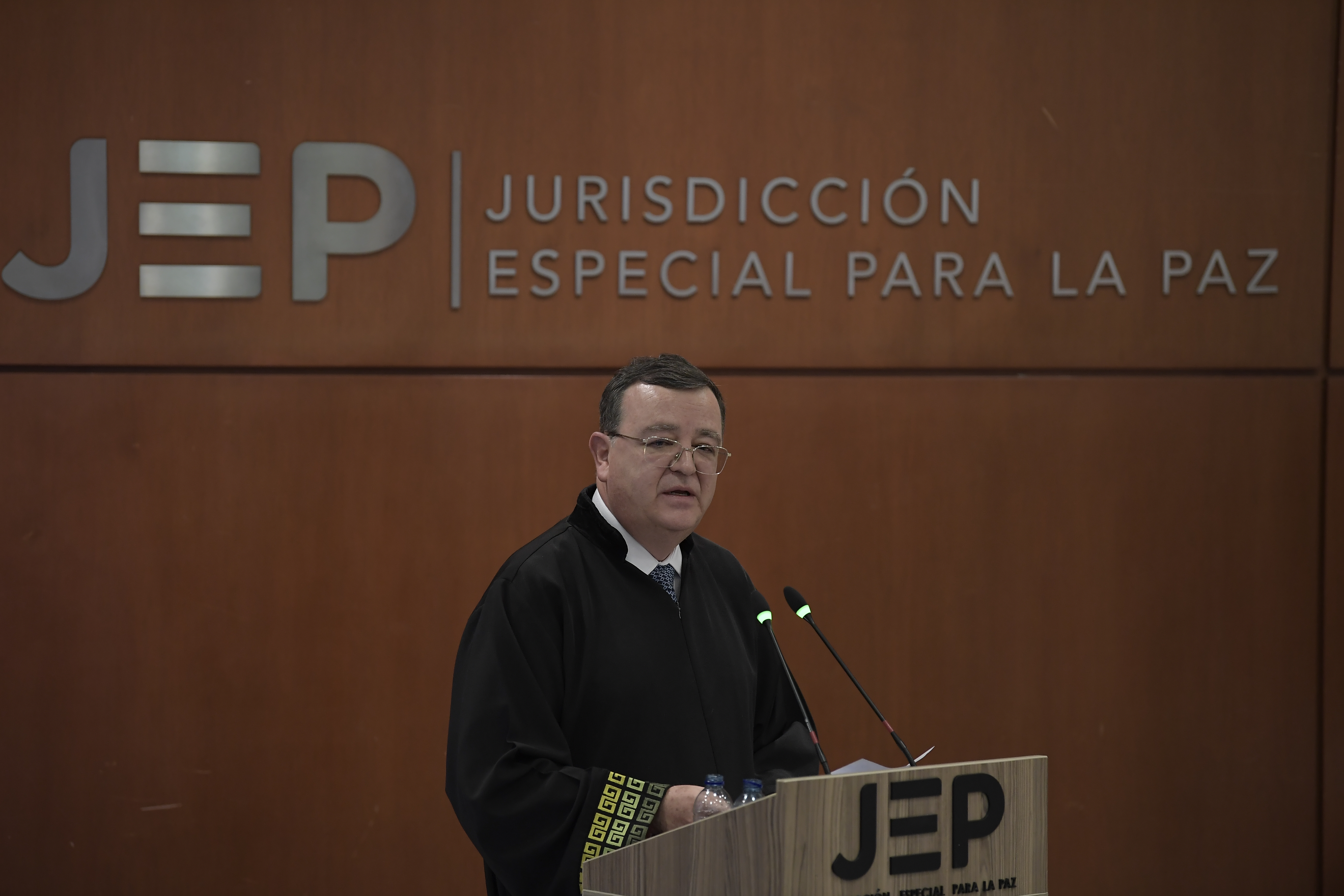 Magistrado, durante su posesión como presidente de la Justicia Especial para la Paz (JEP).