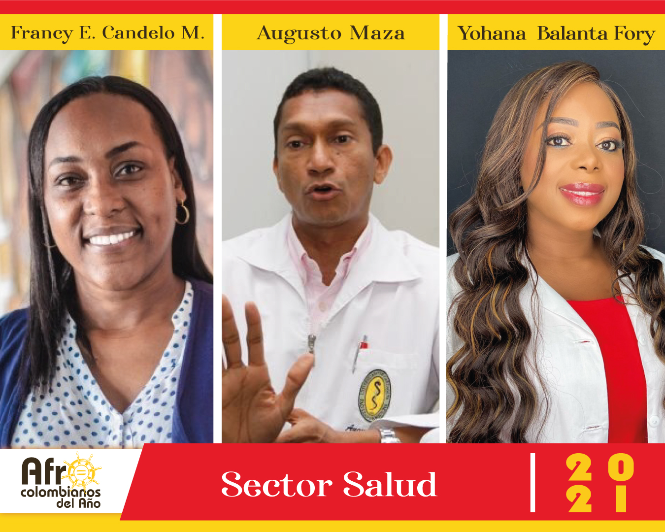 Último grupo de nominados en Afrocolombianos del Año 2021