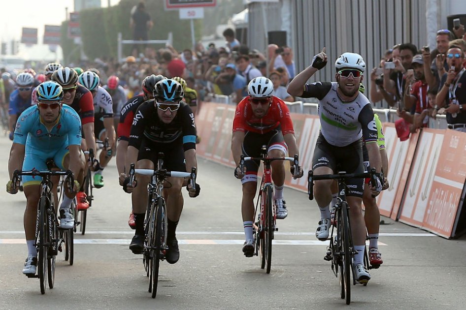 Mark Cavendish ganó la segunda etapa del Tour de Abu Dhabi. Foto: AFP