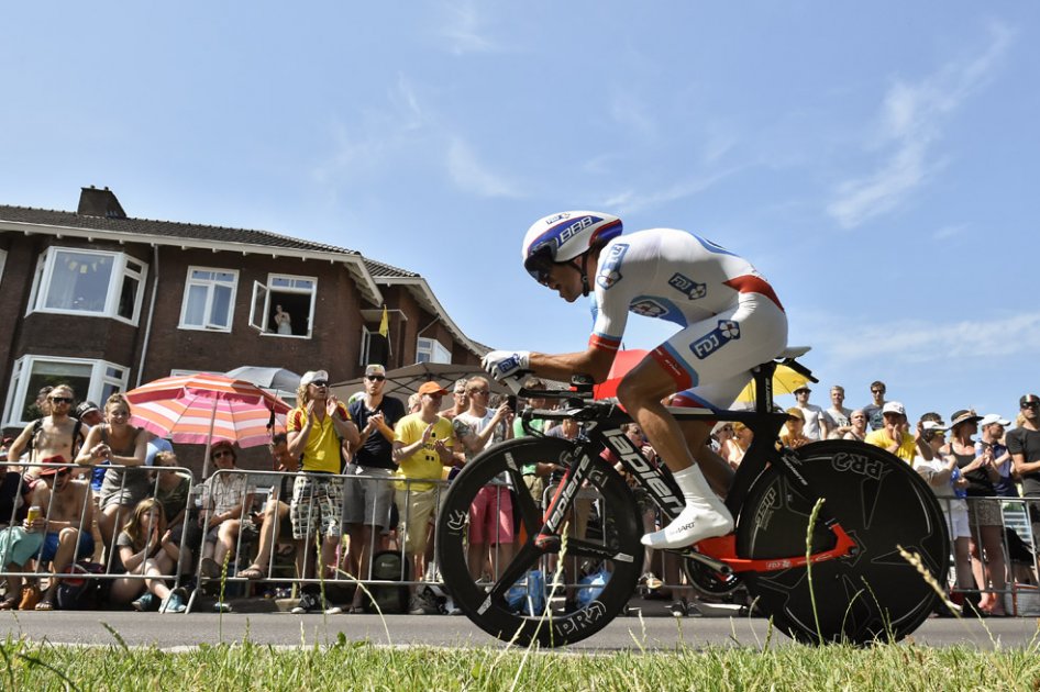 Thibaut Pinot pedalista del FDJ. Foto: AFP
