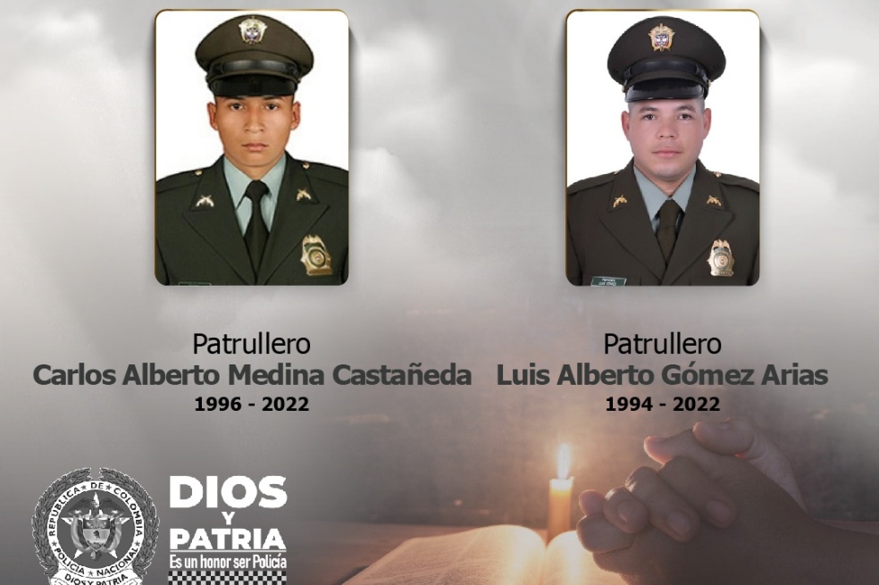 Estos son los patrulleros de la Policía asesinados en La Montañita (Caquetá)