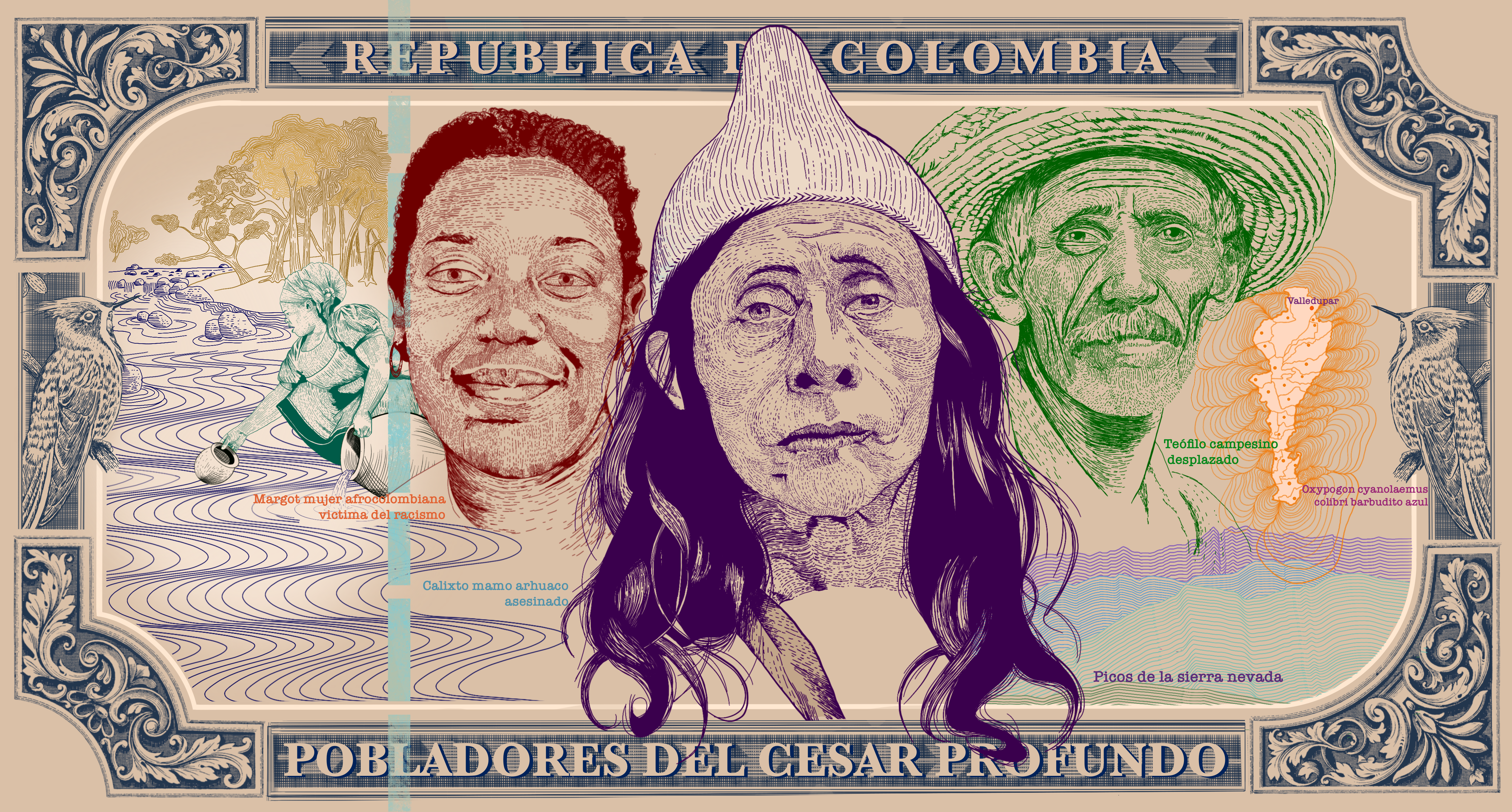 Juan David Ruiz, con la potencia del lenguaje del arte, ilustra la necesidad, en el Cesar y en Colombia, de construir un proyecto de desarrollo común que trascienda las diferencias y aproveche nuestra diversidad como una fortaleza.