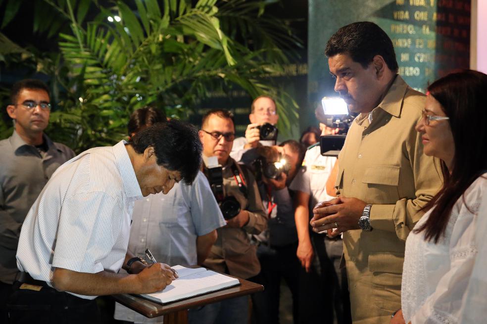 Evo Morales y Nicolás Maduro, dos de los aliados de Cuba, asistieron al homenaje a Castro en La Habana. / EFE