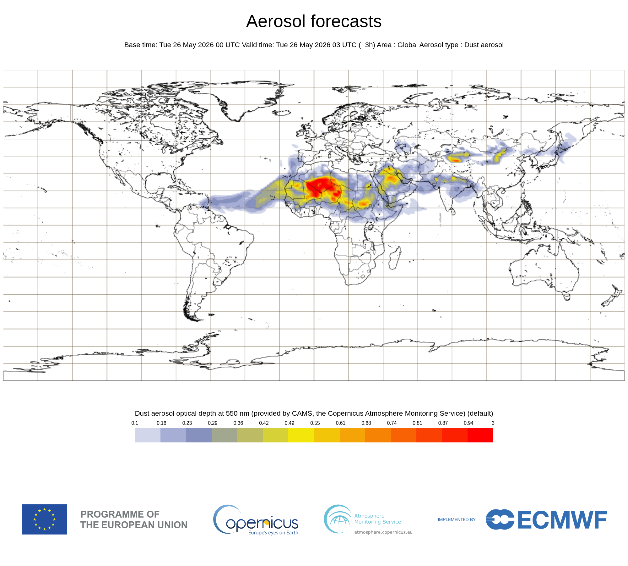 Nube de polvo del Sahara podría alcanzar el norte de Colombia entre este miércoles y jueves