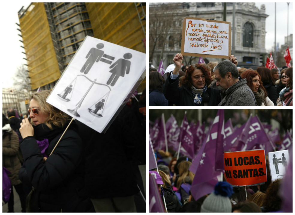 España se paraliza en histórica conmemoración del día de la mujer