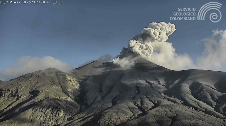 Volcán Puracé regresa a alerta Amarilla tras disminución en su actividad volcánica
