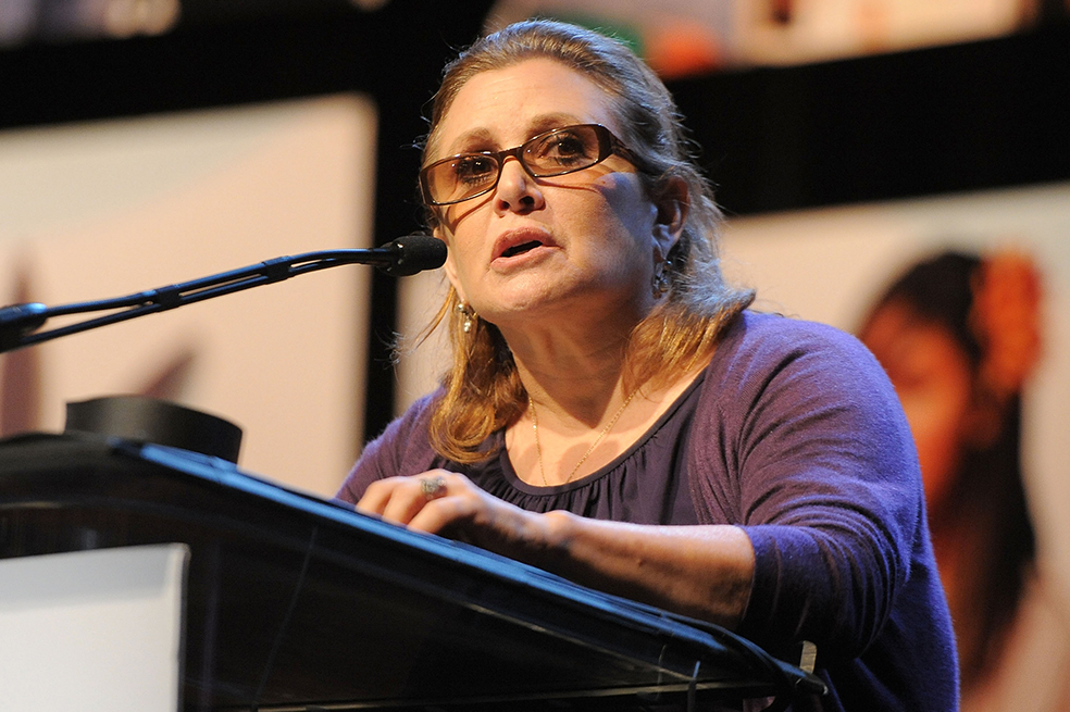 Carrie Fisher tenía en su organismo cocaína y éxtasis, revela autopsia