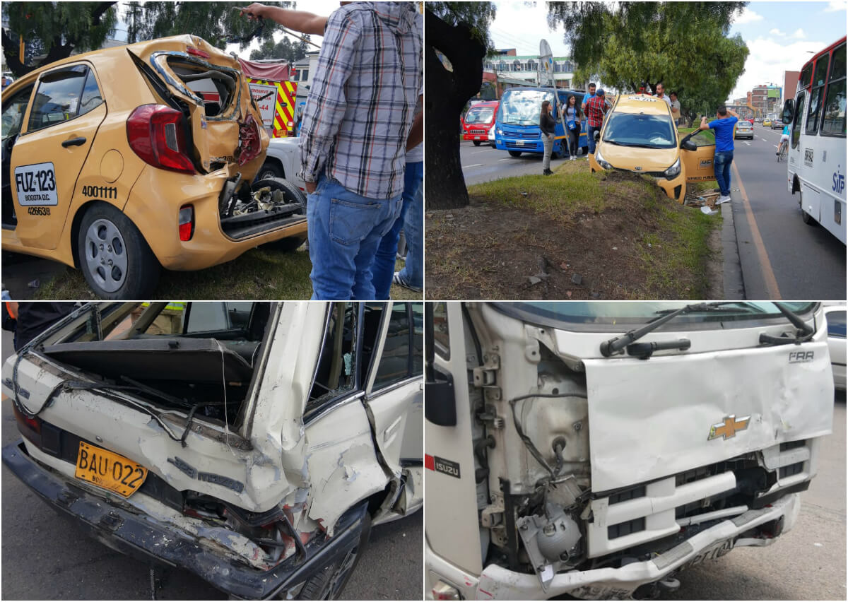 Tres heridos dejó accidente de tránsito en la avenida Primero de Mayo, en Bogotá