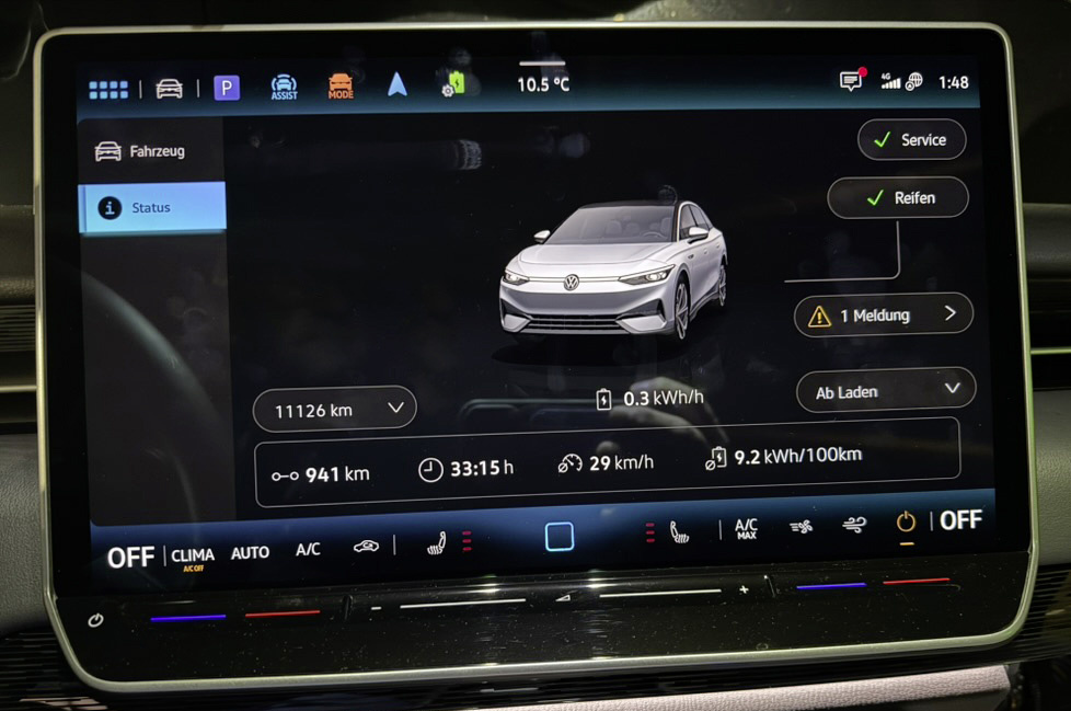 El Volkswagen ID.7 Pro S alcanza 941 km de autonomía en prueba de eficiencia